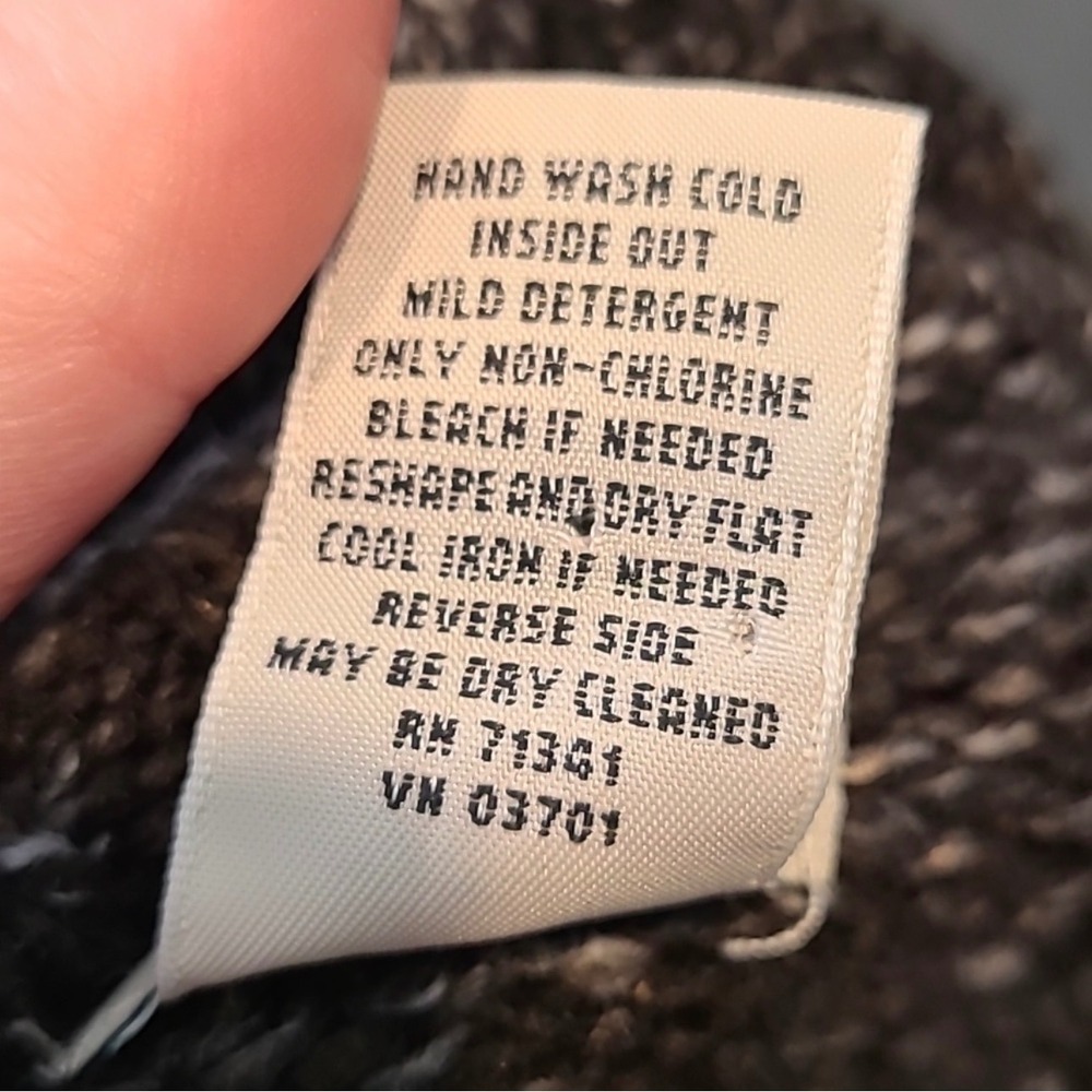 L.L.Bean Shawl Collar Sweater | Pullover | Small | Brown Marled | Wool Blend - Picture 6 of 6
